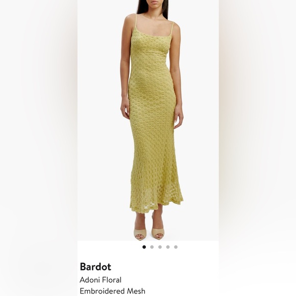 Bardot Adoni Floral Embroidered Mesh Dress - Women’s M - Color Moss - NWOT - Picture 2 of 4